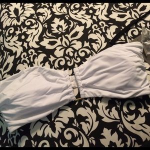 White bathing suit top