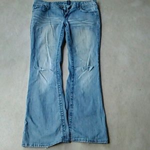 Amethyst distressed light wash jeans