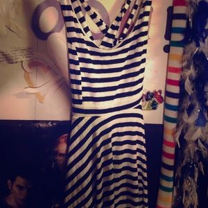 Black and white stripped dress