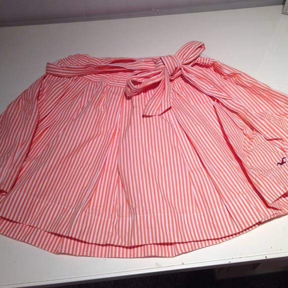 Orange striped skirt