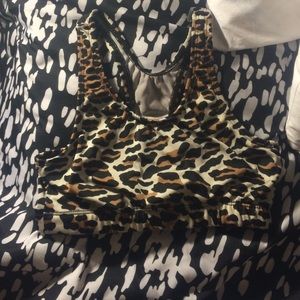 Cheetah print sports bra