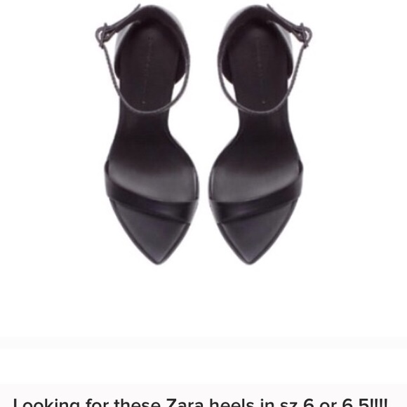 Zara Shoes - ISO Zara ankle strap black stilettos! 8.5/9 please