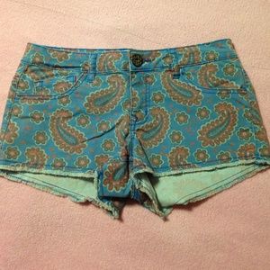 Paisley printed shorts
