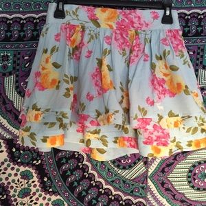 Floral Print Skirt