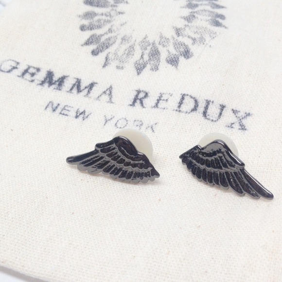 "eos" gunmetal earrings