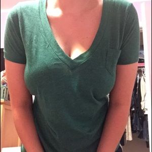 Emerald green Mossimo Supply Co boyfriend vneck.
