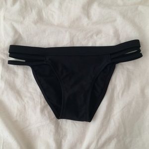 Black strappy bikini bottom