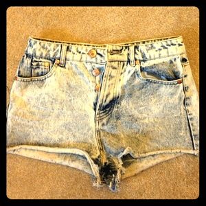 High-waisted Denim Shorts