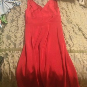 J crew red silk dress