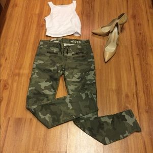 Gap army fatigue skinny jeans