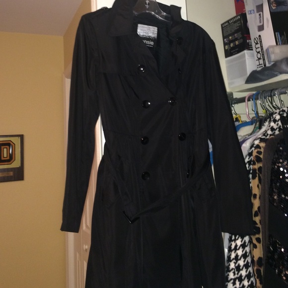 Kensie black spring trench coat