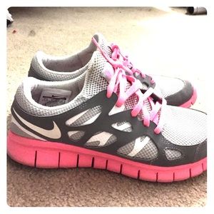 Nike pink and gray sneakers