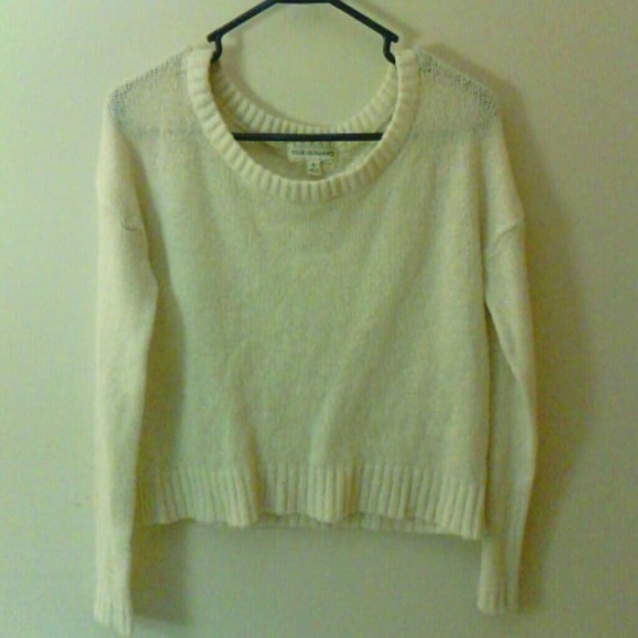 White crop sweater