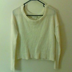 White crop sweater