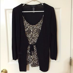 Nine west top with leopard print