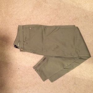 Olive skinny jeans