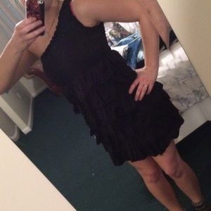 Black one shoulder dress