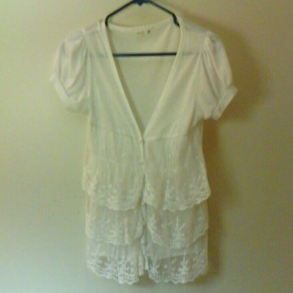 Cream lace cardigan