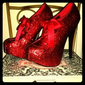 BORDELLO - glitter teeze heels