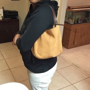 Suede weekend purse by Bath and Body works