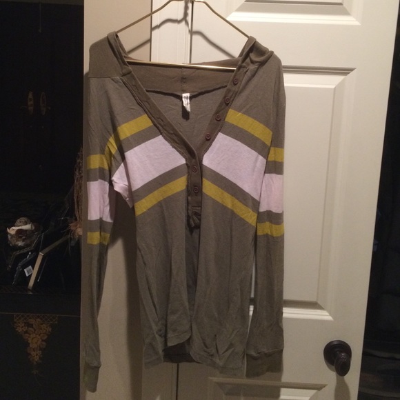 Free people hoody shirt size small