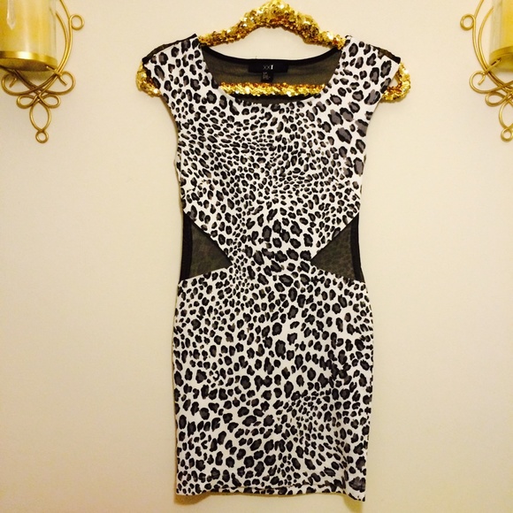 Sexy Snow Leopard Dress w/ Sheer Details - Picture 1 of 3