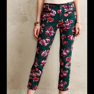 ANTHROPOLOGIE CARTONNIER FLORAL CHARLIE TROUSERS