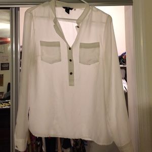 White sheer blouse