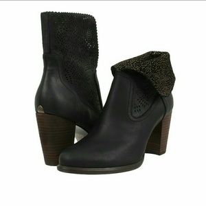 UGG Thames Seaweed Perforated Leather Booties