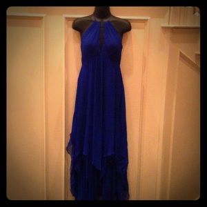 New Jill Stuart Royal Blue Keyhole Ruffle Dress 2