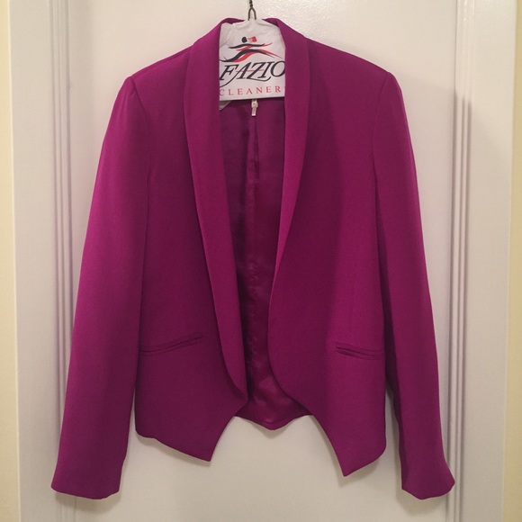 Truth and Pride Fuchsia Silk Blazer - Picture 2 of 4