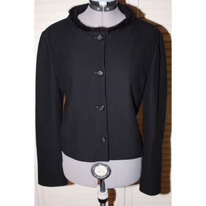 Jil Sander cashmere blazer-jacket w/mink collar