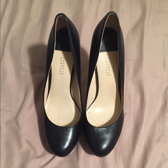 Black leather heels Barneys NY