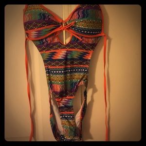 One piece sexy swim suit