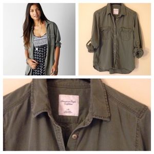 Army Green Button Up
