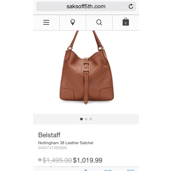 Belstaff Nottingham 38 leather satchel - Picture 3 of 3