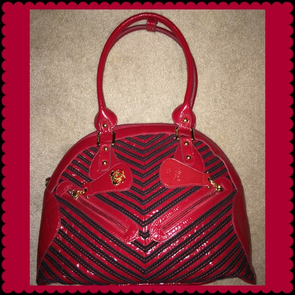Sharif Dome Red Double Handle Handbag