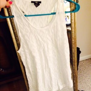 H&M leopard print white tank