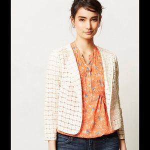 ANTHROPOLOGIE EMBROIDERED LACE DRESS TOPPER