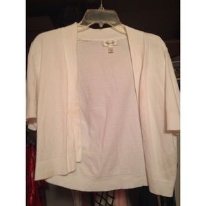 Dress Barn Jackets & Coats - Short White Cardigan Dress Barn Jackets & Coats - Short White Cardigan