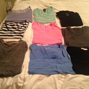 tshirt bundle!! (VS, F21, Wetseal, AE)