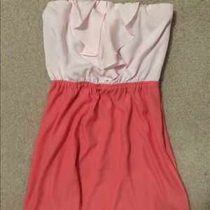 Pink color block dress