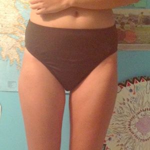 Brown high waisted bathing suit bottoms