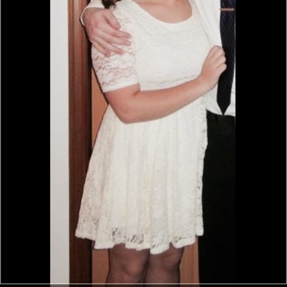 Delia's size L/XL white and ivory lace dress