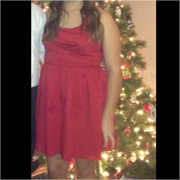 Red bow back dress size 11