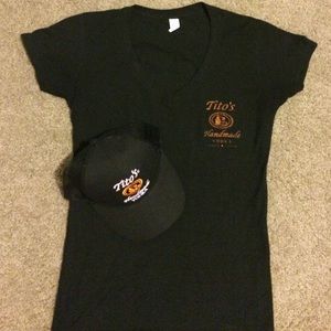 Sexy Tito's Vodka V-neck with matching Cap!