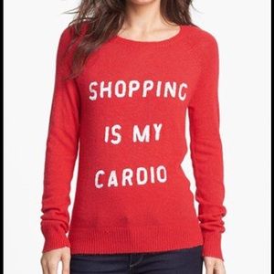 Wildfox White Label Shopping Is My Cardio Sweater