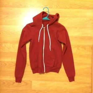 red Zip up Hoodie