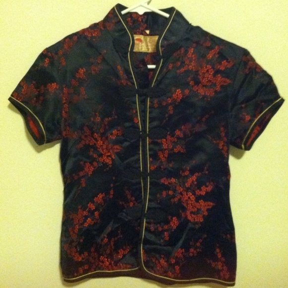 Vintage 90's Asian Tunic Blouse