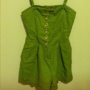Vintage Lime Green Romper